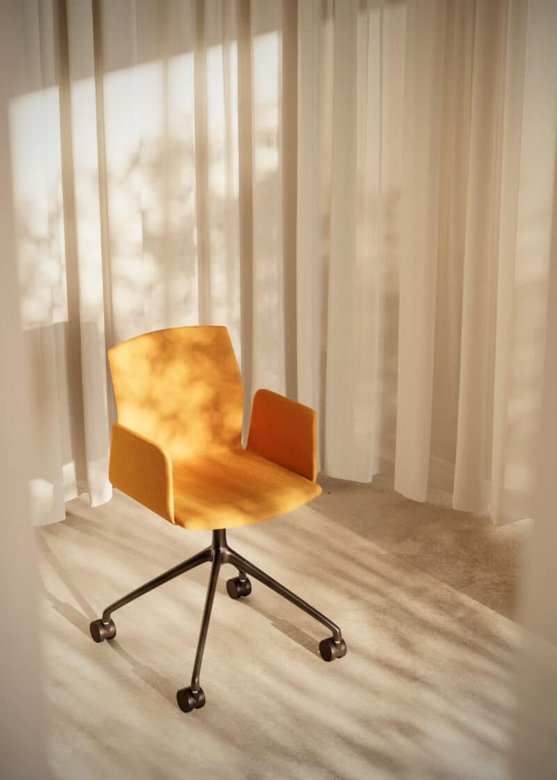 Kabi Armchair - Swivel Castors - Image 2