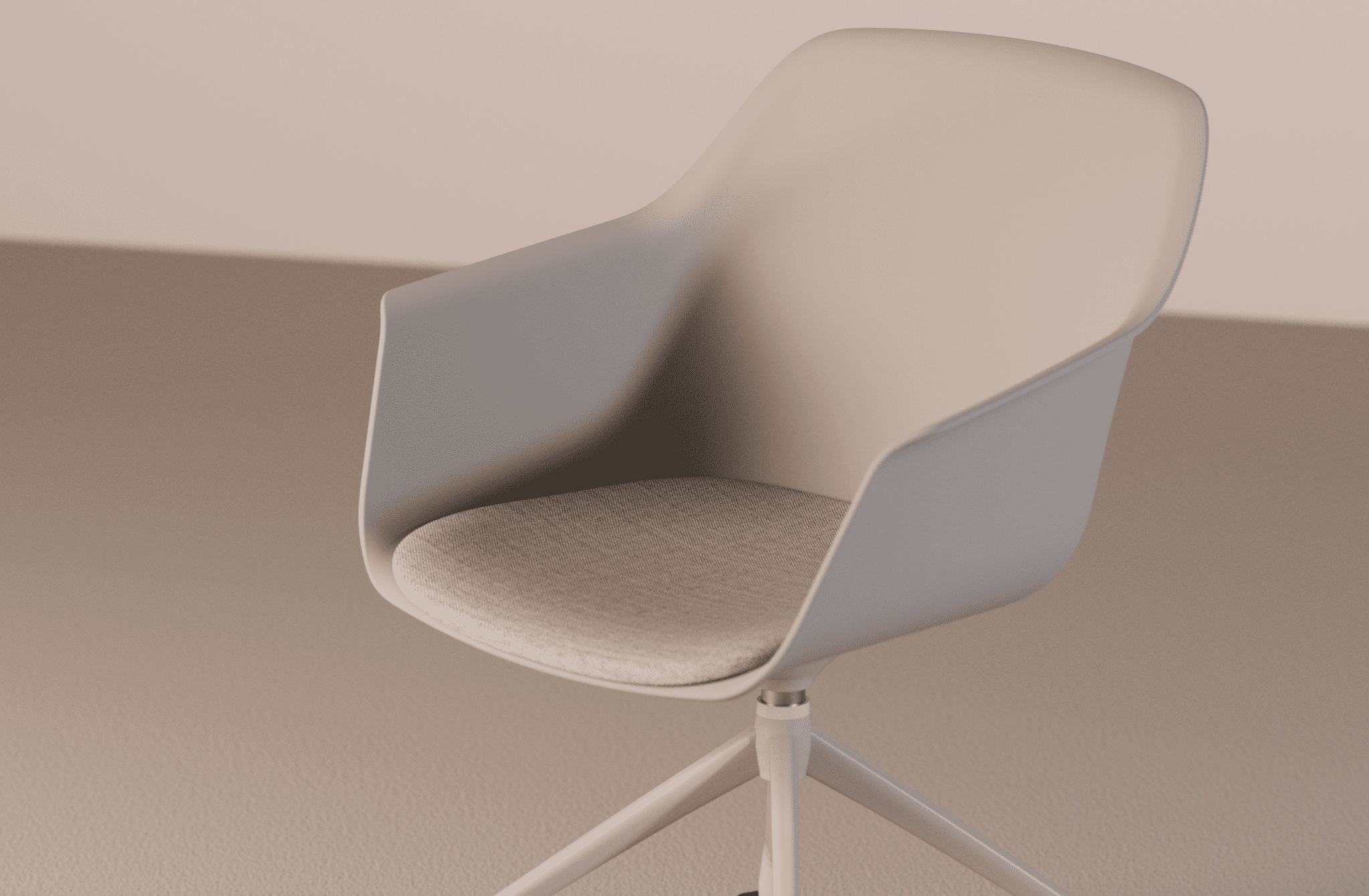 LUR Swivel with Castors B Tapizado Galleta