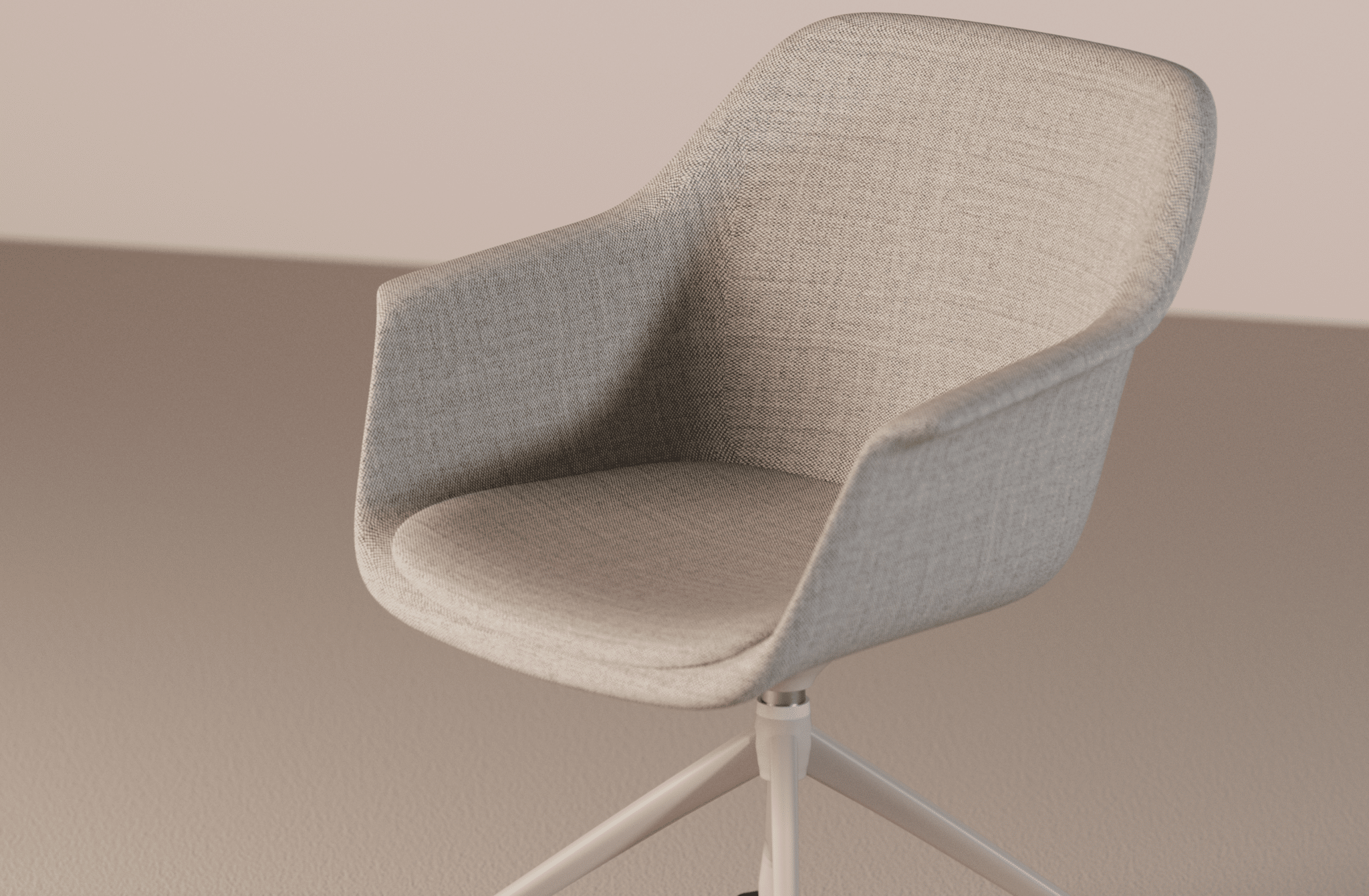 LUR Swivel with Castors D Tapizado Completamente