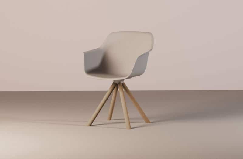 Lur Chair - Pyramid Wood Base - Image 5
