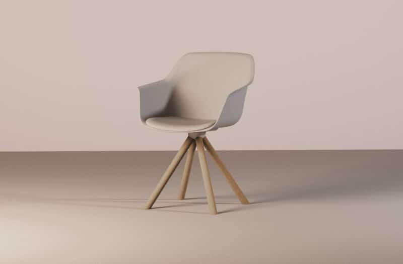 Lur Chair - Pyramid Wood Base - Image 4