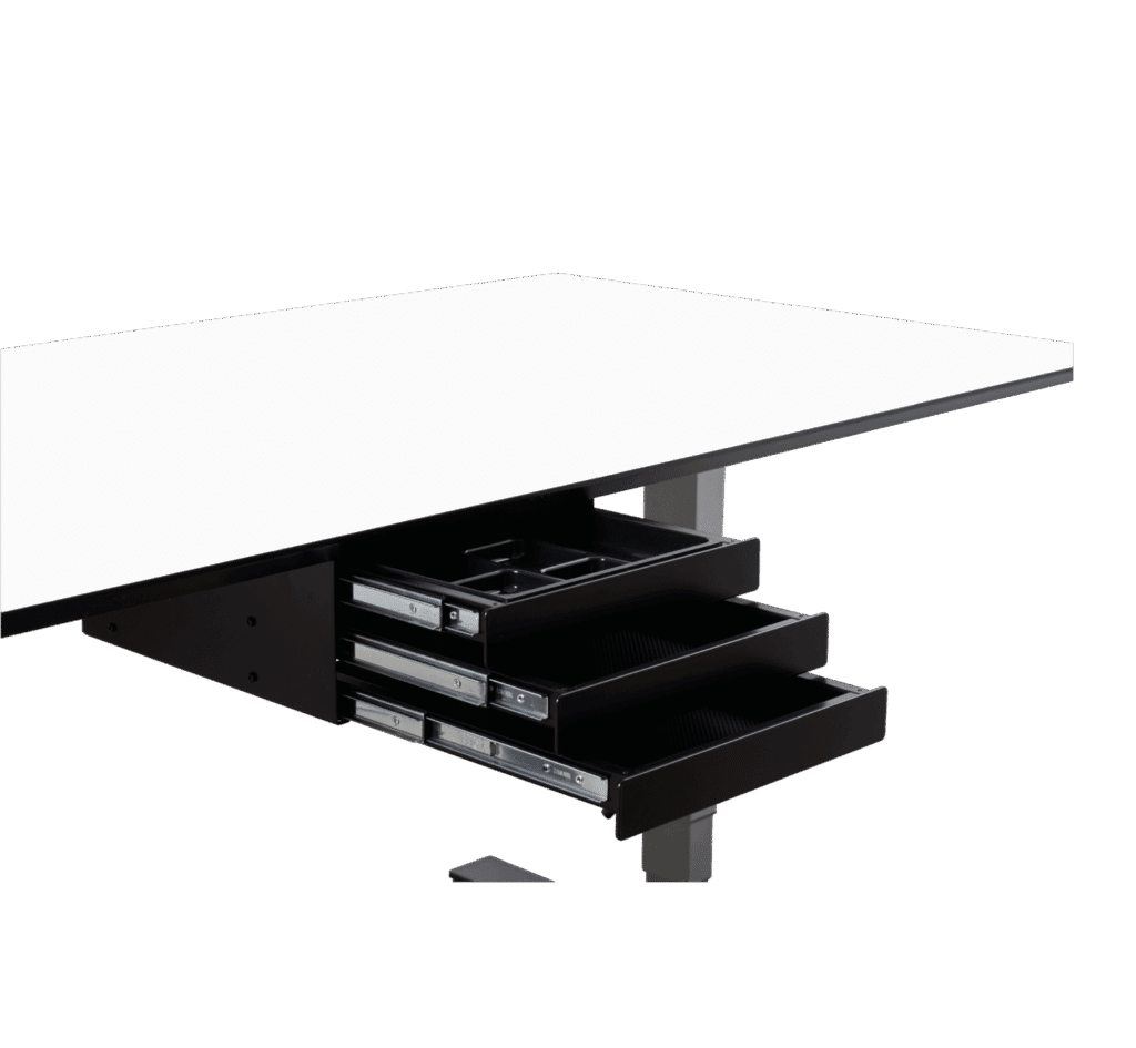 Bordskuffe Triple Narrow med tre åbne skuffer