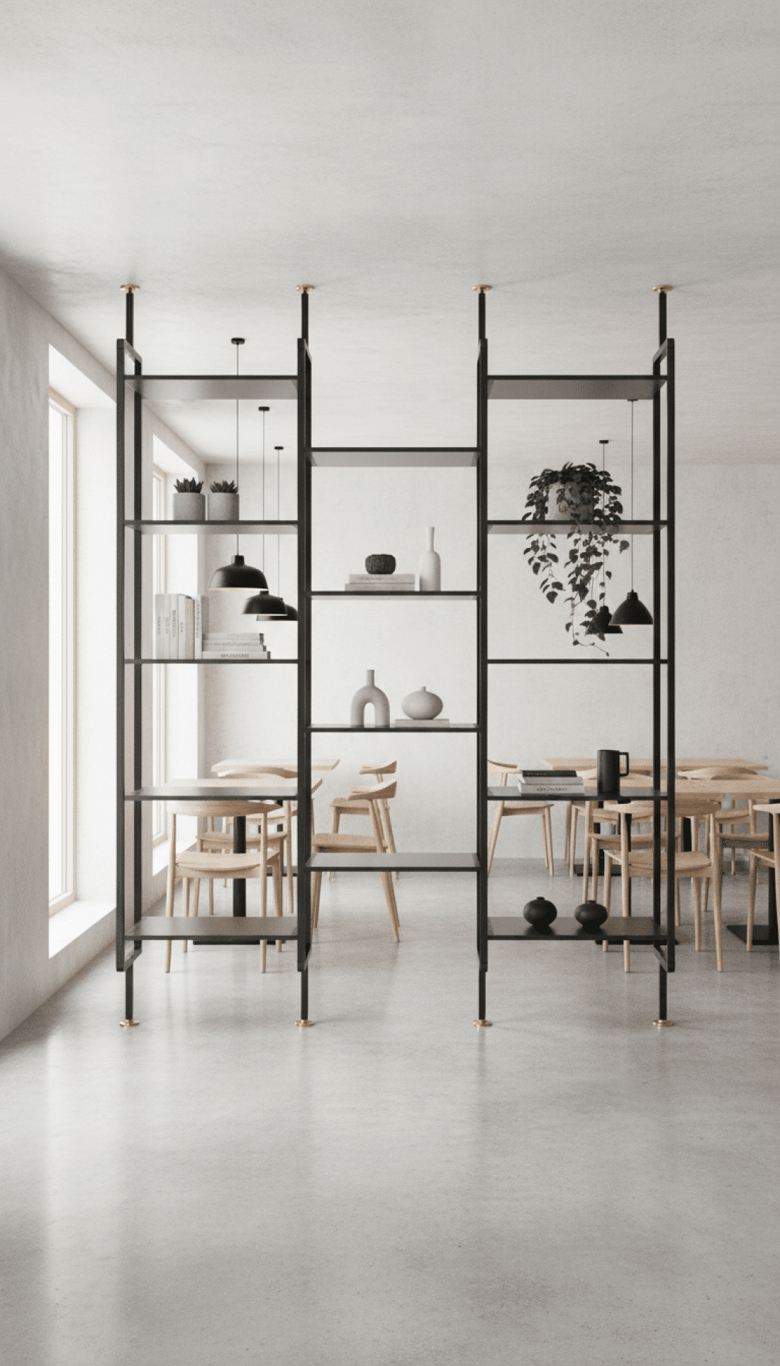 Rumdeler Extend 3D, loftmonteret