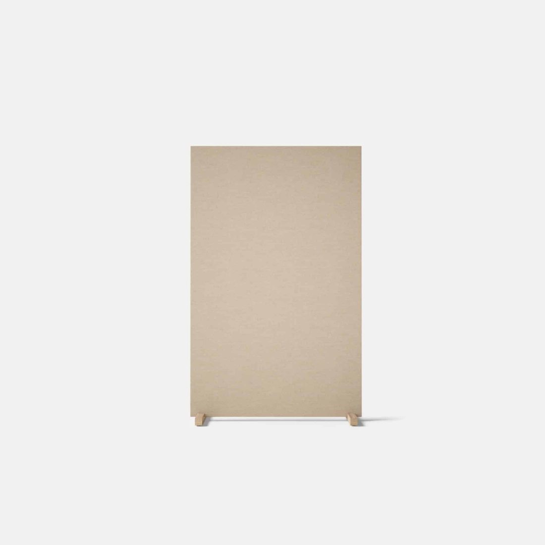Gulvskærm Dezibel i beige, set forfra