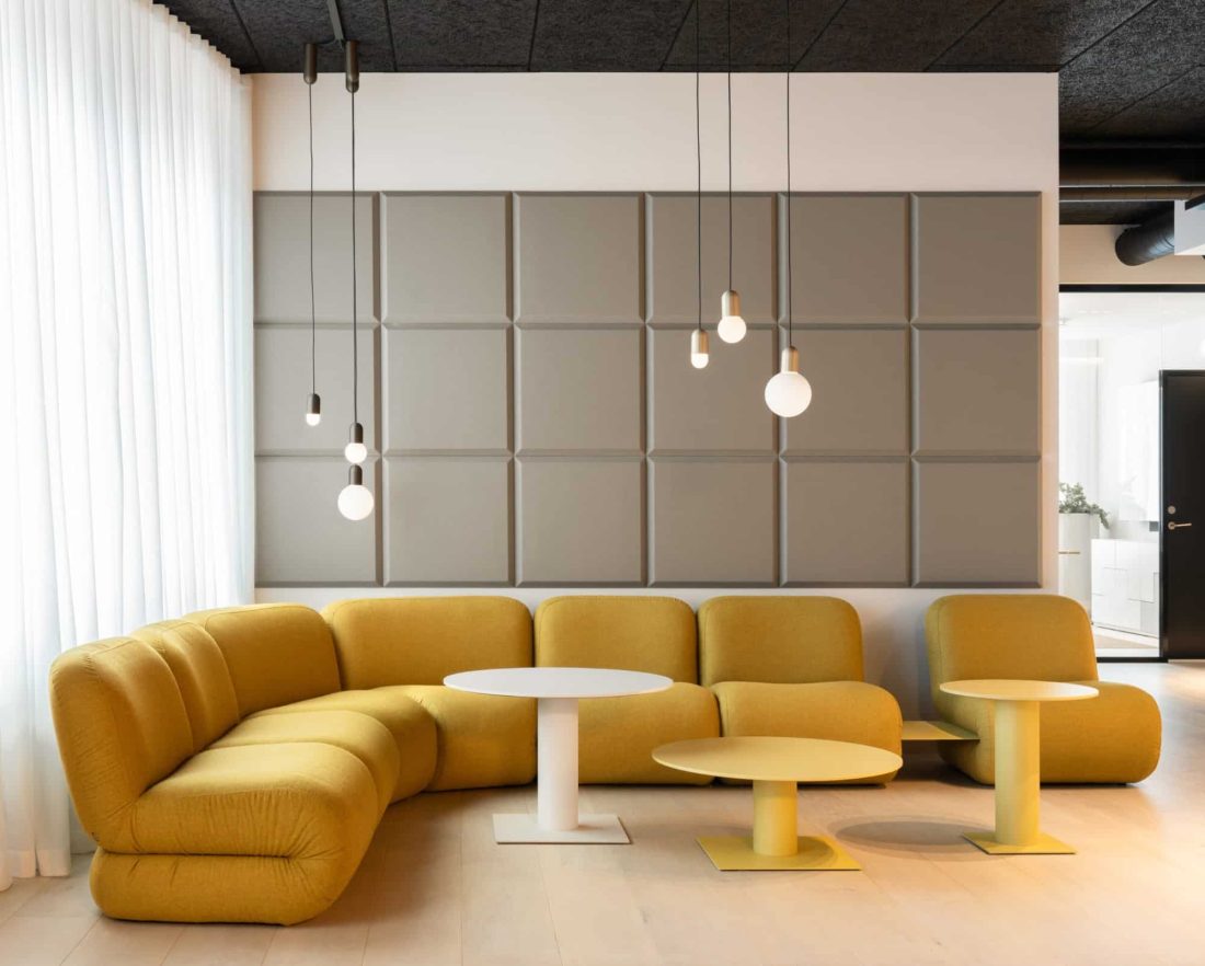 Vægpanel Domo i showroom