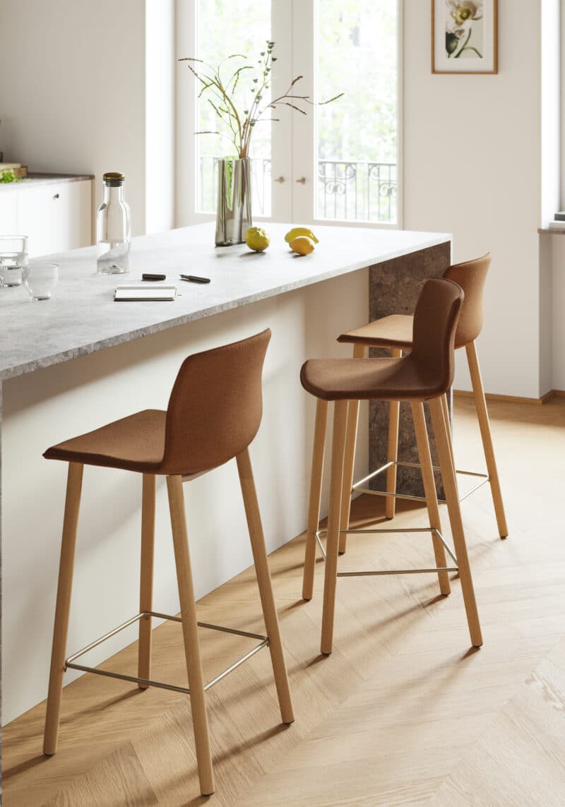 Kabi Stool - Wood Legs - Image 3