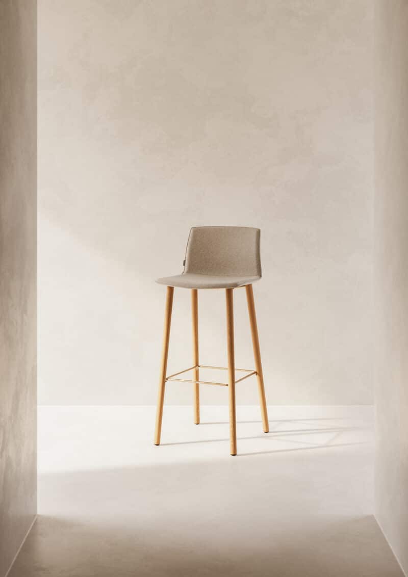 Kabi Stool - Wood Legs - Image 2