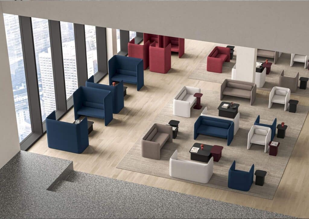 Loungestol Kumo PB i lounge med Kumo-serien