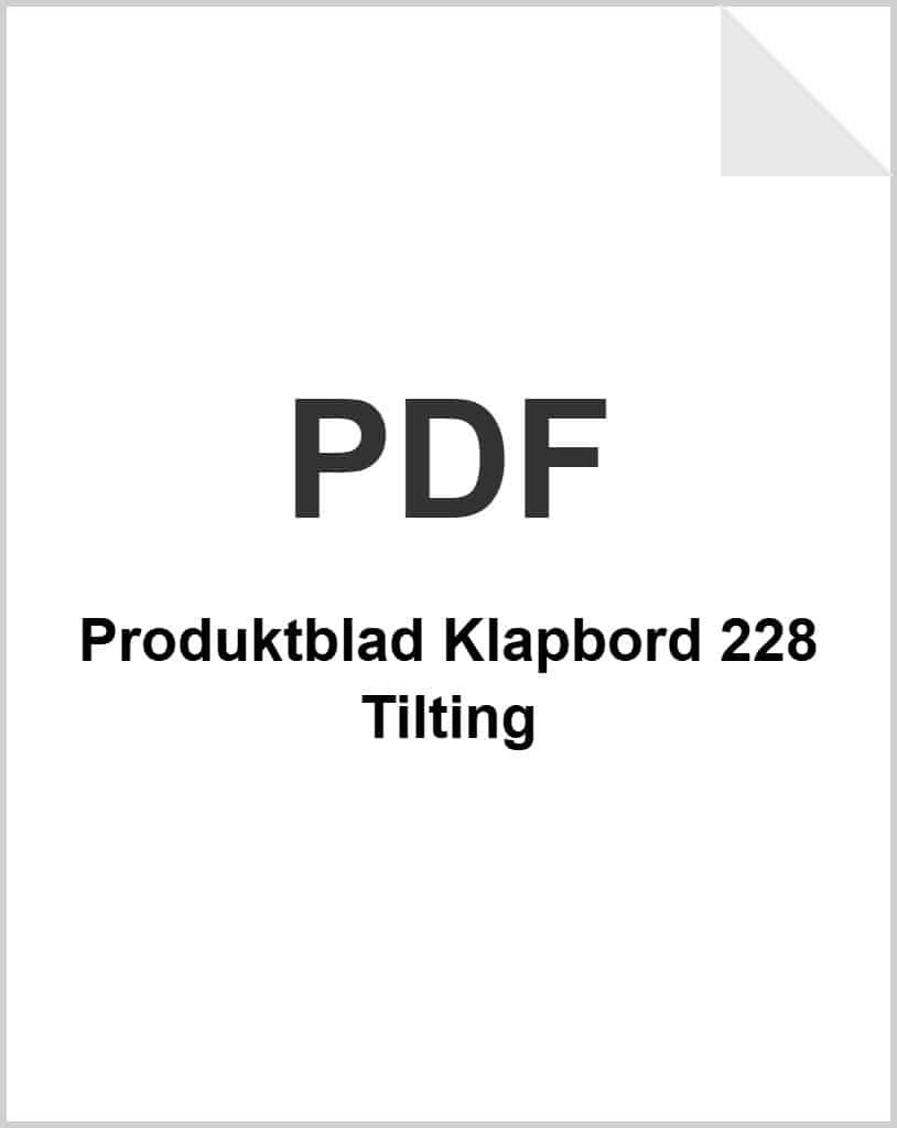 Produktblad Klapbord 228 Tilting som PDF