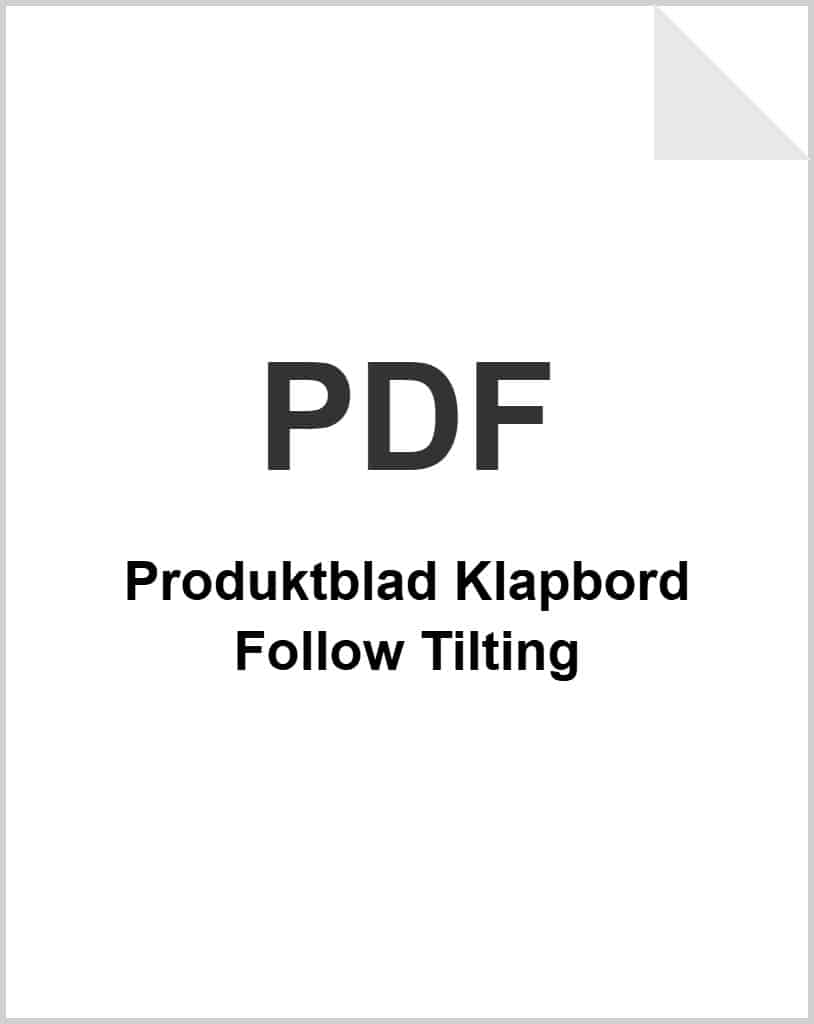 Produktblad Klapbord Follow Tilting som PDF