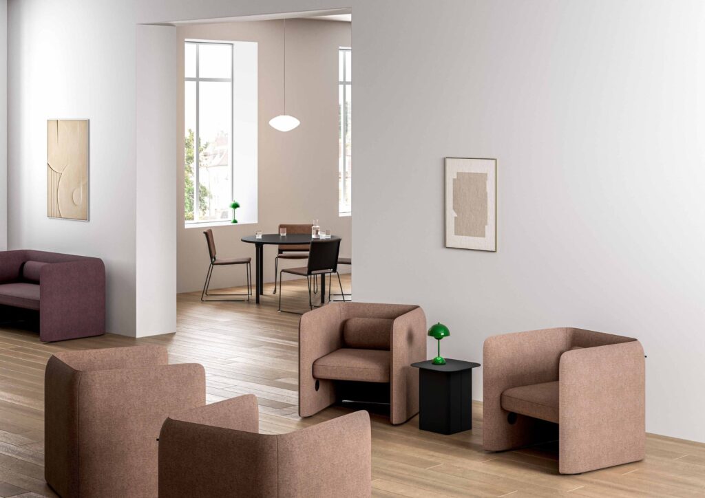 Sofa Kumo DB i brun i lounge
