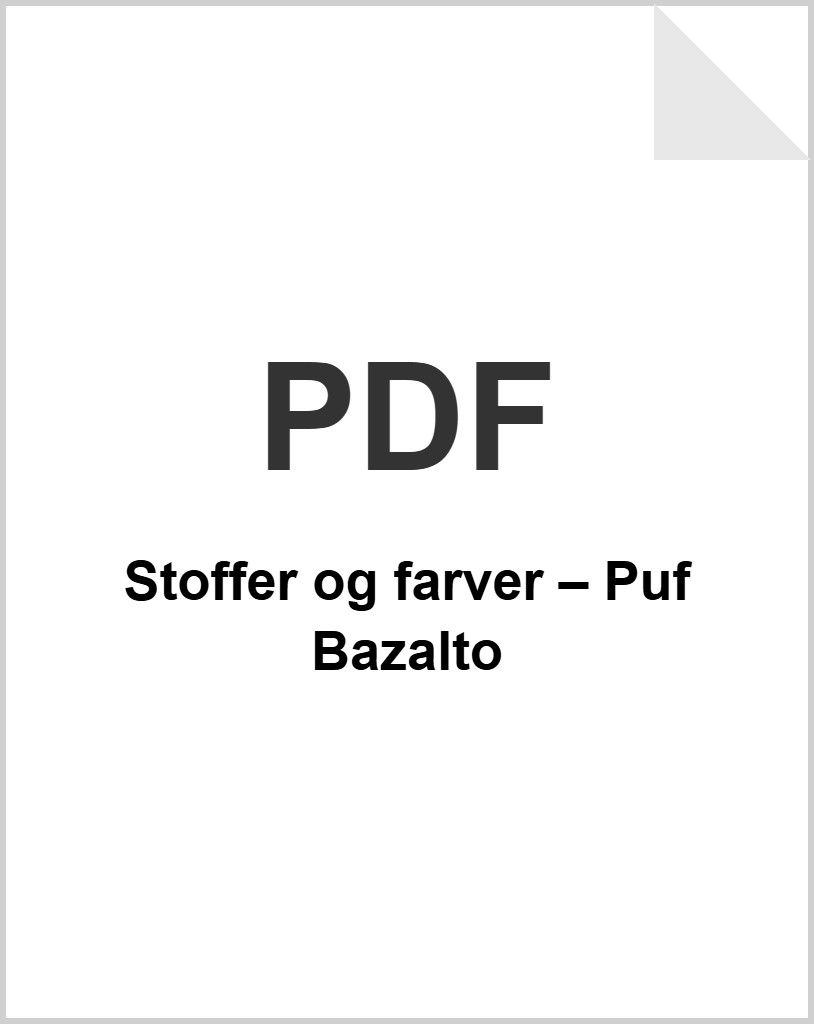 Stoffer og farver – Puf Bazalto som PDF